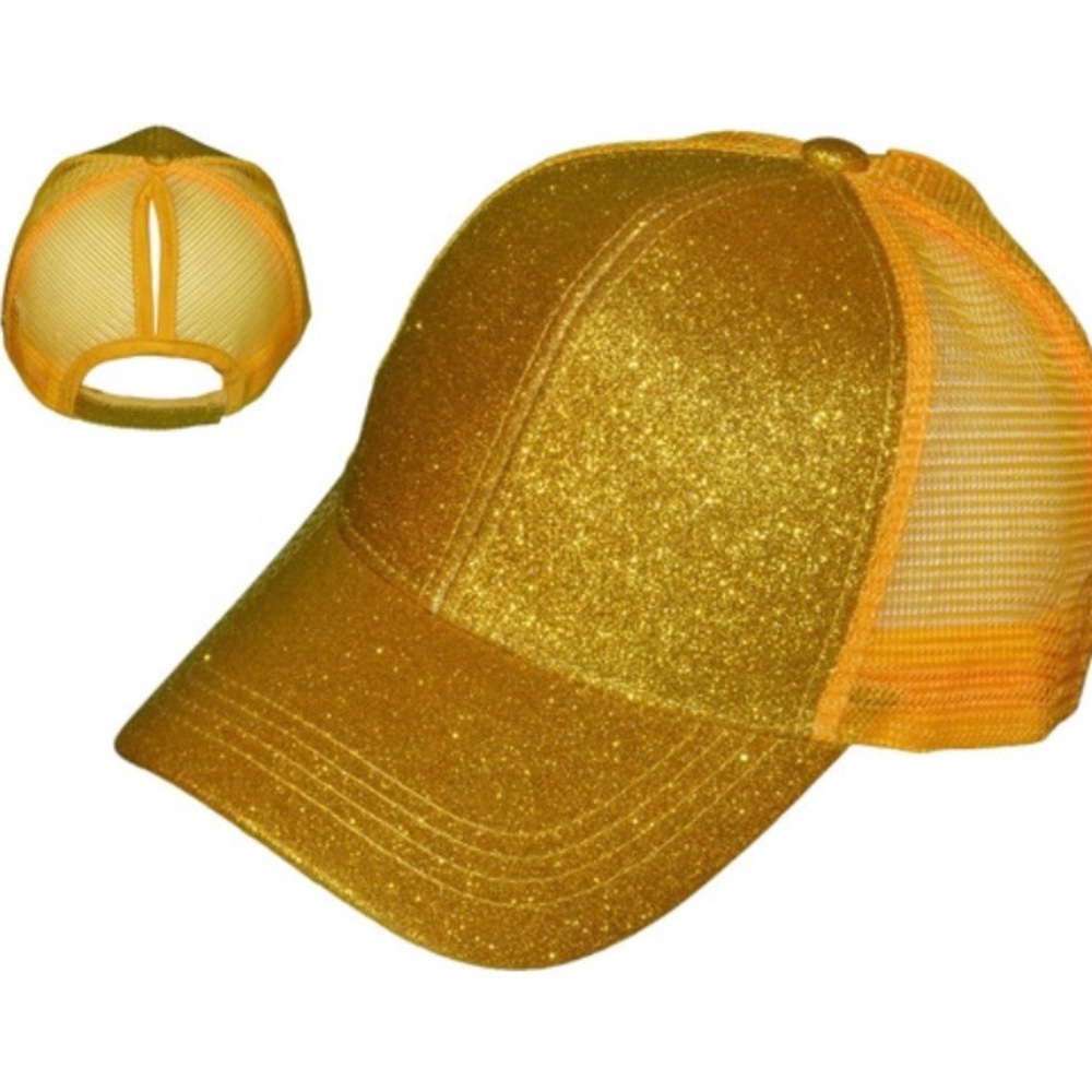 🍭GOLD GLITTER- Pony Hat